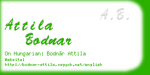 attila bodnar business card